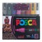 Posca Paint Markers - Set of 8, Dark Colors, Medium Bullet Tip, 2.5 mm